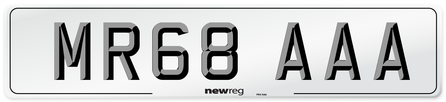 MR68 AAA Number Plate from New Reg